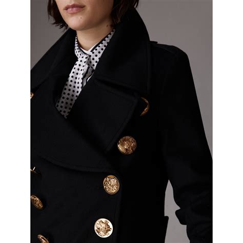 burberry bird button wool blend military coat|$1500 Burberry Bird Button Cashmere Wool Blend Military Jacket .